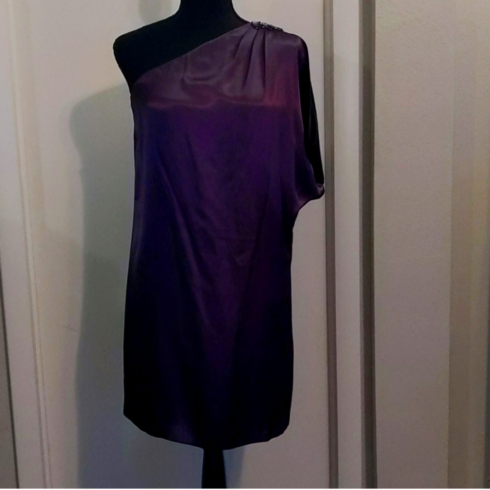 Aidan Mattox one shoulder cocktail dress